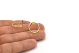 Pirinç Daire Küpe, 10 Ham Pirinç Daire Küpe (17x1x1mm) BS 1097 A4282