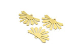 Semi Circle Charm, 10 Raw Brass Rising Sun Charms With 1 Loop, Pendant Charms, Earring Findings (15x25x0.60mm) A4269