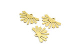 Semi Circle Charm, 24 Raw Brass Rising Sun Charms With 1 Loop, Pendant Charms, Earring Findings (12.5x20x0.60mm) A4268