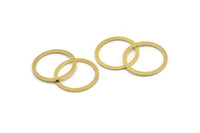 23mm Circle Connectors - 12 Raw Brass Circle Connectors (23x1.8x1mm) A4286