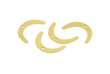 Brass Charm, 24 Raw Brass, Brass Pendants, Charm Pendants, U Shaped Charms, Brass Semi Circle Charms With 1 Hole (21x3x0.60mm) A4287