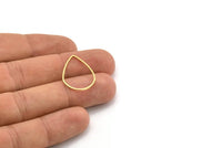 Brass Drop Connector, 50 Raw Brass Drop Connectors (25x17x0.80mm) Bs 1126