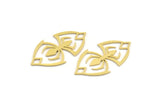 Brass Spider Charm, 12 Raw Brass Spider Shaped Charms With 2 Loops, Connector Findings (30x17x0.60mm) A4306