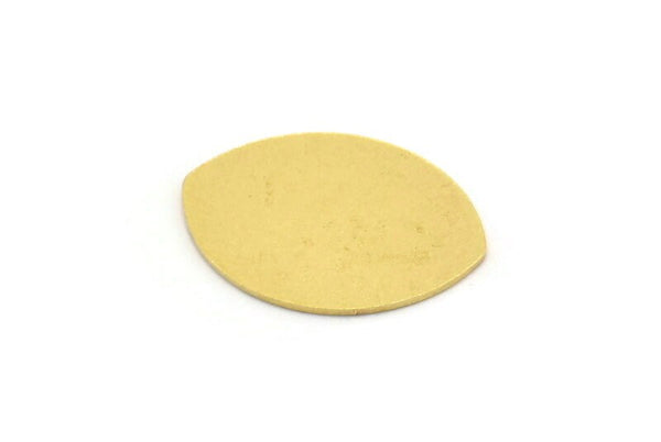 Brass Marquise Blank, 10 Raw Brass Marquise Shaped Blanks, Stamping Blanks (19.5x14.5x0.60mm) A4320