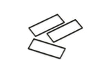 Black Rectangle Ring, 12 Oxidized Black Brass Open Rectangle Connectors (14x34x1mm) A4123 S1205