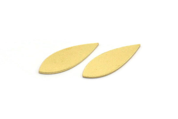 Brass Drop Blank, 24 Raw Brass Drop Blanks, Drop Charms (18x6.5x0.60mm) A4322