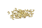 Crescent Moon Charm, 250 Raw Brass Tiny Crescent Moon Charms With 1 Loop, Earrings, Findings (7x4x0.80mm) D0752