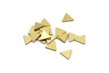 Brass Triangle Blank, 50 Raw Brass Triangle Blanks, Stamping Blanks (7.5x9x0.80mm) A4584
