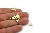 Brass Triangle Blank, 50 Raw Brass Triangle Blanks, Stamping Blanks (7.5x9x0.80mm) A4584