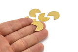 Brass Geometric Blank, 24 Raw Brass Pizza Slice Blanks, Findings (20x17x0.50mm) D1089
