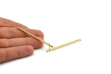 Brass Stick Earring, 6 Raw Brass Stick Stud Earrings With 1 Hole (2x60mm) BS 1783 A4330