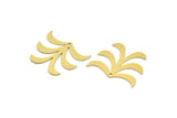 Brass Leaf Charm, 10 Raw Brass Leaf Charms With 1 Hole, Findings (20x24.5x0.60mm) A4334