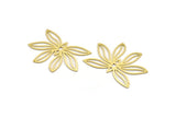 Brass Butterfly Charm, 6 Raw Brass Butterfly Shaped Charms, Earring Findings (30x43x0.60mm) A4342