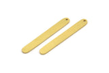 Brass Stick Charm, 8 Raw Brass Necklace Bars With 1 Hole, Findings, Earrings (42x5x1mm) A4614