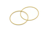 37mm Circle Connectors, 24 Raw Brass Circle Connectors (37x0.80mm) A4623