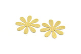 Brass Flower Blank, 8 Raw Brass Flower Shaped Blanks (23x22x0.60mm) A4394
