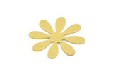 Brass Flower Blank, 8 Raw Brass Flower Shaped Blanks (23x22x0.60mm) A4394