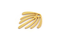 Gold Fringed Charm, 12 Gold Plated Brass Fringed Charms With 1 Hole (15x14x0.60mm) A3193 H0943
