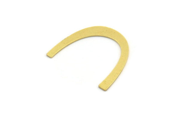 Brass Blank, 24 Raw Brass, Brass Blanks, U Shaped Blanks, Brass Semi Circle Blanks (20x3x0.60mm) A4461