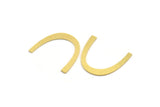 Brass Blank, 24 Raw Brass, Brass Blanks, U Shaped Blanks, Brass Semi Circle Blanks (20x3x0.60mm) A4461
