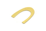 Brass Blank, 24 Raw Brass, Brass Blanks, U Shaped Blanks, Brass Semi Circle Blanks (19x4x0.60mm) A4462