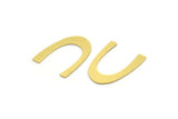 Brass Blank, 24 Raw Brass, Brass Blanks, U Shaped Blanks, Brass Semi Circle Blanks (19x4x0.60mm) A4462