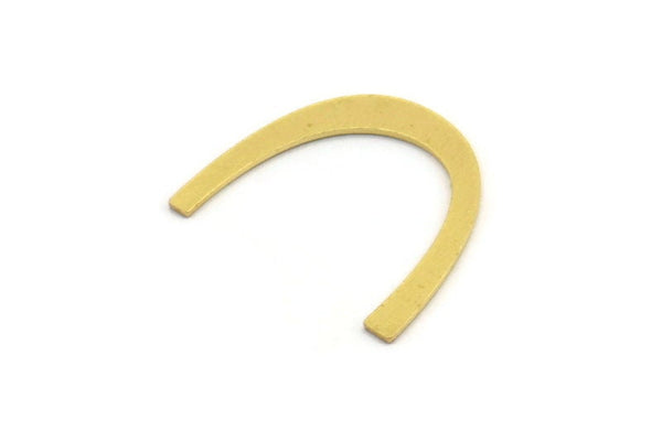 Brass Blank, 24 Raw Brass, Brass Blanks, U Shaped Blanks, Brass Semi Circle Blanks (16x2.5x0.60mm) A4471