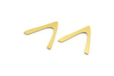 Brass Blank, 50 Raw Brass, Brass Blanks, V Shaped Blanks (13x14x0.60mm) A4485