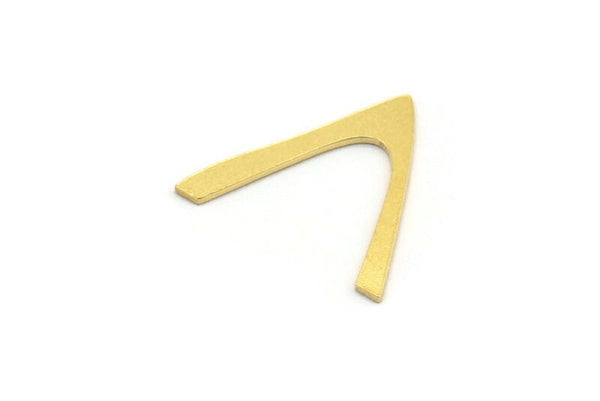 Brass Blank, 24 Raw Brass, Brass Blanks, V Shaped Blanks (16x17x0.60mm) A4482