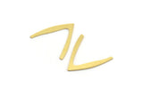 Brass Blank, 24 Raw Brass, Brass Blanks, V Shaped Blanks (18x18.5x0.60mm) A4481