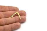 Brass Blank, 24 Raw Brass, Brass Blanks, V Shaped Blanks (23x23x0.60mm) A4479