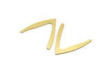 Brass Blank, 24 Raw Brass, Brass Blanks, V Shaped Blanks (21x22x0.60mm) A4478