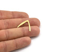Brass Blank, 24 Raw Brass, Brass Blanks, V Shaped Blanks (21x22x0.60mm) A4478