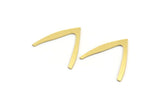 Brass Blank, 24 Raw Brass, Brass Blanks, V Shaped Blanks (21x22x0.60mm) A4478