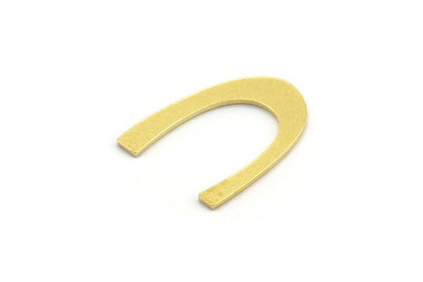Brass Blank, 50 Raw Brass, Brass Blanks, U Shaped Blanks, Brass Semi Circle Blanks (13x3x0.60mm) A4483