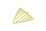 Brass Triangle Charm, 12 Raw Brass Triangle Shaped Charms With 1 Loop (28x28x0.60mm) A4487