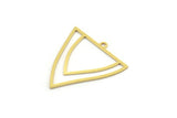 Brass Triangle Charm, 24 Raw Brass Triangle Shaped Charms With 1 Loop (28x26x0.60mm) A4476