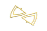 Brass Triangle Charm, 24 Raw Brass Triangle Shaped Charms With 1 Loop (28x26x0.60mm) A4476