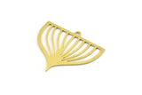 Brass Triangle Charm, 10 Raw Brass Triangle Shaped Charms With 1 Loop (26x30x0.60mm) A4506