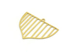 Brass Triangle Charm, 12 Raw Brass Triangle Shaped Charms With 1 Loop (26.5x32x0.60mm) A4508