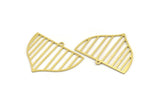 Brass Triangle Charm, 12 Raw Brass Triangle Shaped Charms With 1 Loop (26.5x32x0.60mm) A4508