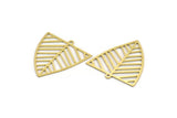 Brass Triangle Charm, 12 Raw Brass Triangle Shaped Charms With 1 Loop (28x27x0.60mm) A4509