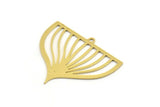 Brass Triangle Charm, 8 Raw Brass Triangle Shaped Charms With 1 Loop (30x35x0.60mm) A4503