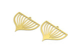 Brass Triangle Charm, 8 Raw Brass Triangle Shaped Charms With 1 Loop (30x35x0.60mm) A4503