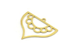 Brass Triangle Charm, 12 Raw Brass Triangle Shaped Charms With 1 Loop (24x27x0.60mm) A4511