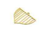 Brass Triangle Charm, 24 Raw Brass Triangle Shaped Charms With 1 Loop (21.5x26x0.60mm) A4504