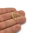 Brass Triangle Charm, 24 Raw Brass Triangle Shaped Charms With 1 Loop (21.5x26x0.60mm) A4504