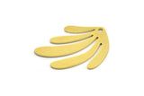 Brass Leaf Charm, 8 Raw Brass Leaf Charms With 1 Hole, Findings (25x20x0.60mm) A4554