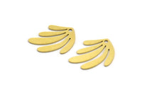 Brass Leaf Charm, 12 Raw Brass Leaf Charms With 1 Hole, Findings (18x15x0.60mm) A4555