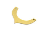 Brass Charm, 24 Raw Brass, Brass Pendants, Charm Pendants, U Shaped Charms, Brass U Shaped Charms With 2 Holes (15x23x0.60mm) A4517